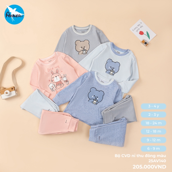 Bộ CVD nỉ thu đông màu Avaler 25AV140