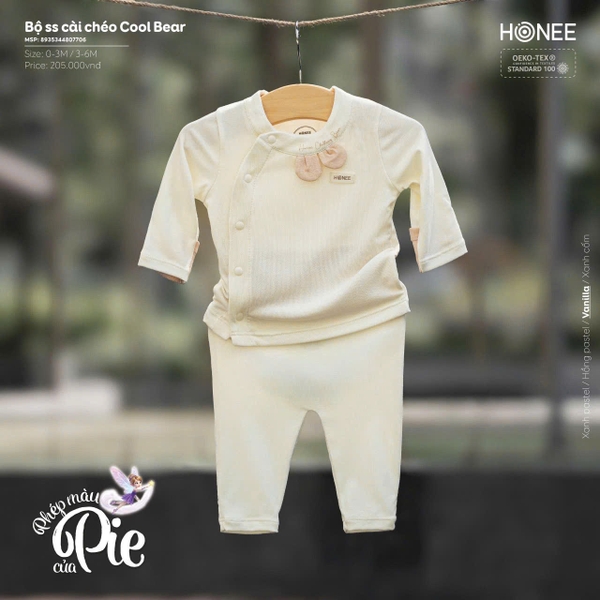 Bộ sơ sinh cài chéo Cool Bear 7706 Honee