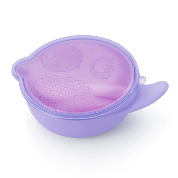 Bát ăn dặm đa năng Hallysen - 2 Lớp - Màu tím