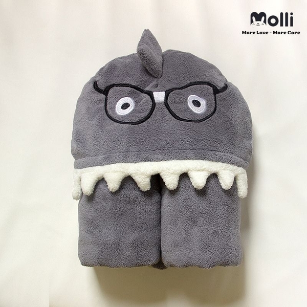 Áo choàng tắm Molli có mũ hình thú 135x80cm