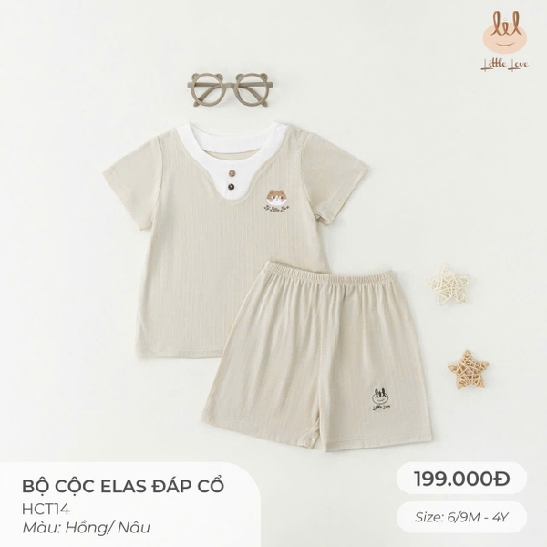 (C4) Bộ cộc Elas đáp cổ Little Love