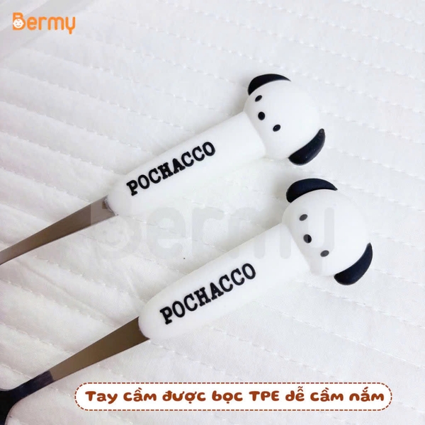Bộ thìa nĩa Bermy hộp hình thú (màu sắc/ họa tiết ngẫu nhiên)