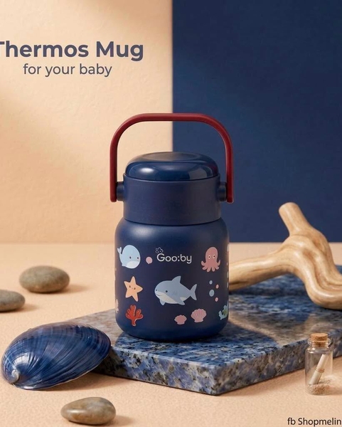 [MẪU MỚI] Bình Ủ Cháo Giữ Nhiệt Inox 304 Kèm Thìa GOOBY 500ml (giao màu ngẫu nhiên)