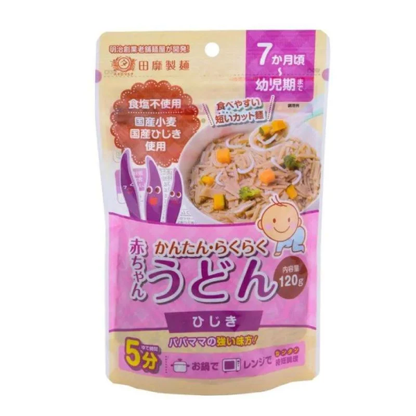 Mì udon Akachan tách muối vị rong biển Hijiki cho bé trên 7 tháng (120g)