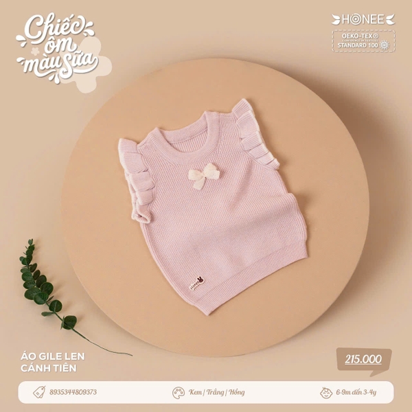 Áo gile len cánh tiên Honee 9373