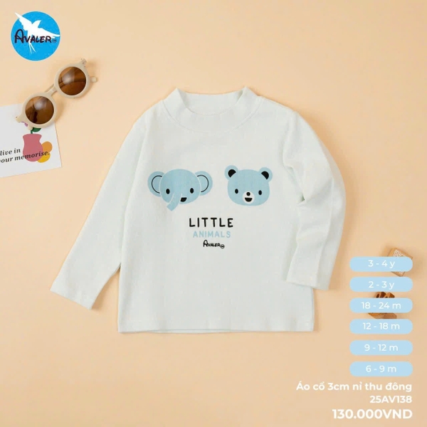 Áo cổ 3cm nỉ thu đông Avaler 25AV138