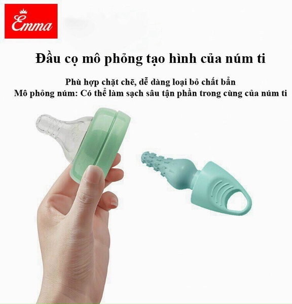 Set cọ rửa bình sữa 4 chi tiết EMMAKIDS 712