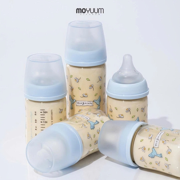 Bình sữa Moyuum Premium PPSU thế hệ thứ 3 - Mẫu Blooming - 270ml