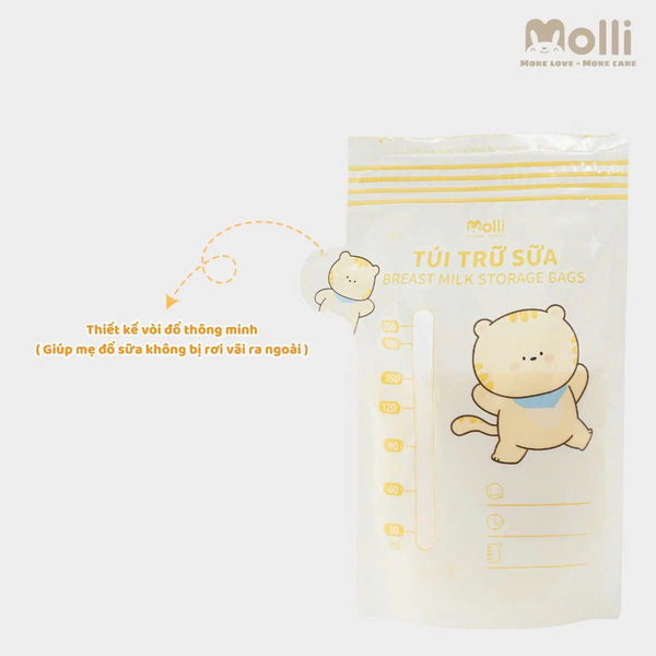Túi trữ sữa Molli - 200ml (hộp 30 túi)