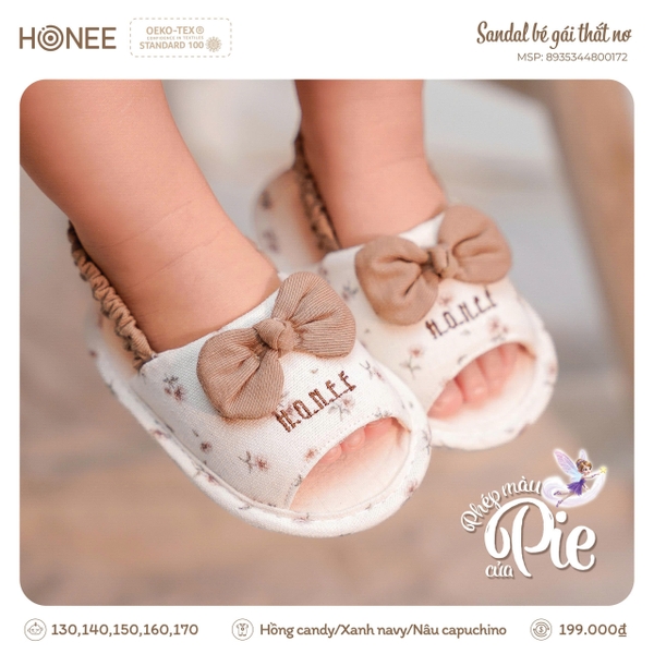(C4.5) Sandal bé gái thắt nơ 0172 Honee
