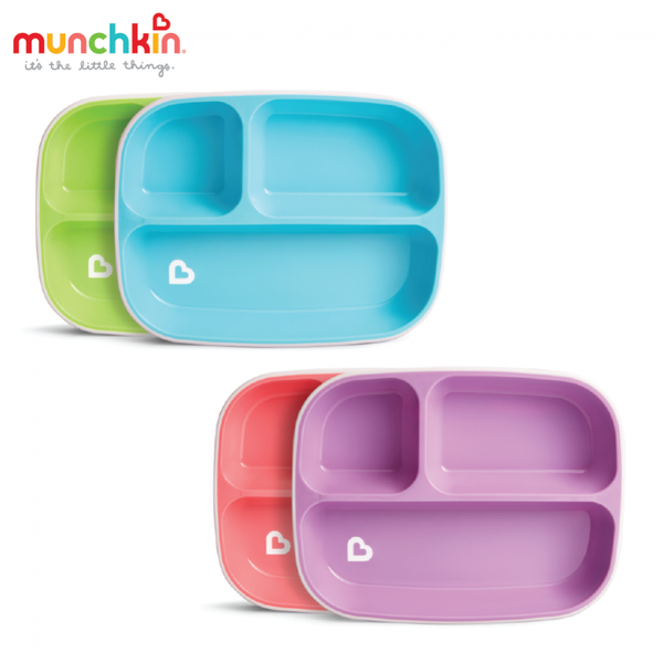 Bộ 2 đĩa chia ngăn chống trượt Munchkin MK11470 (Hồng-tím)
