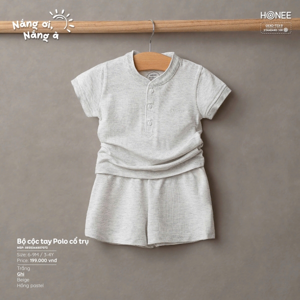 (C6.5) Bộ cộc tay Polo cổ trụ 7072 Honee