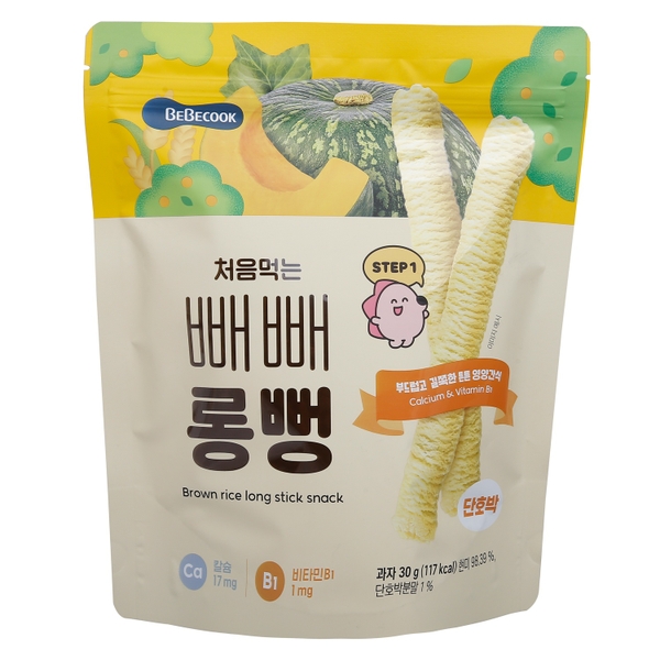 Bánh gạo lứt thanh dài BeBecook vị bí ngô dành cho bé từ 7 tháng