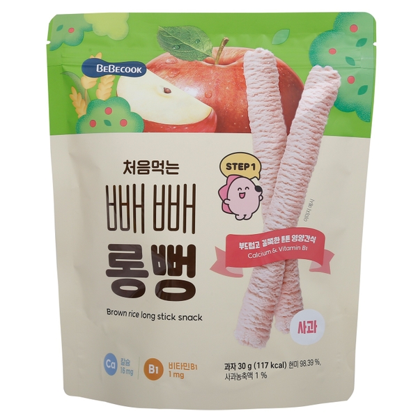 Bánh gạo lứt thanh dài BeBecook vị táo dành cho bé từ 7 tháng
