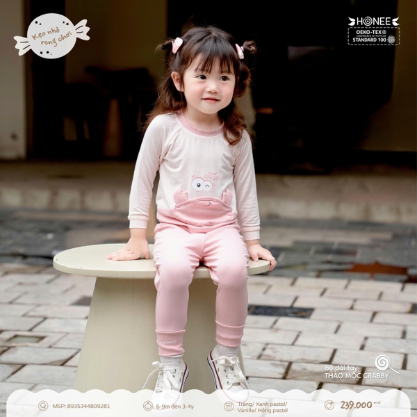 Bộ dài tay thảo mộc Crabby Honee 9281