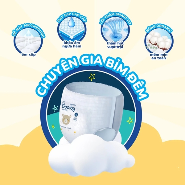 Bỉm - Tã quần Gooby Premium XL28 miếng (cho bé 12-17kg)