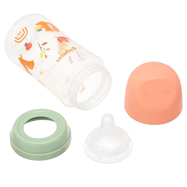 Bình sữa PP Pigeon Softouch Baby-Friendly World cổ rộng 240ml - Mùa thu (từ 3 tháng)