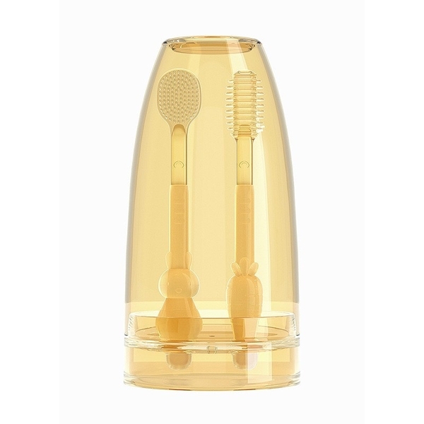 Bộ bàn chải rơ lưỡi silicone siêu mềm (0M+)