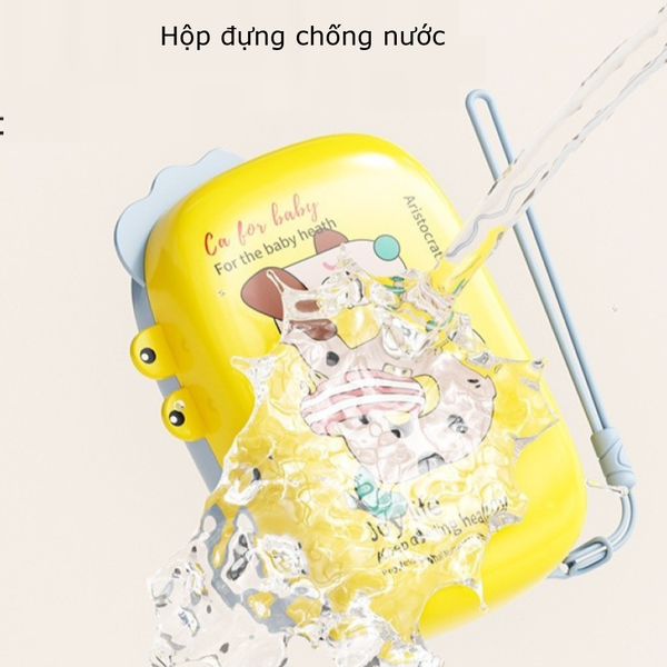 Bộ cọ rửa bình sữa di động Bebikr 6 chi tiết hình vali có giá úp (màu ngẫu nhiên)