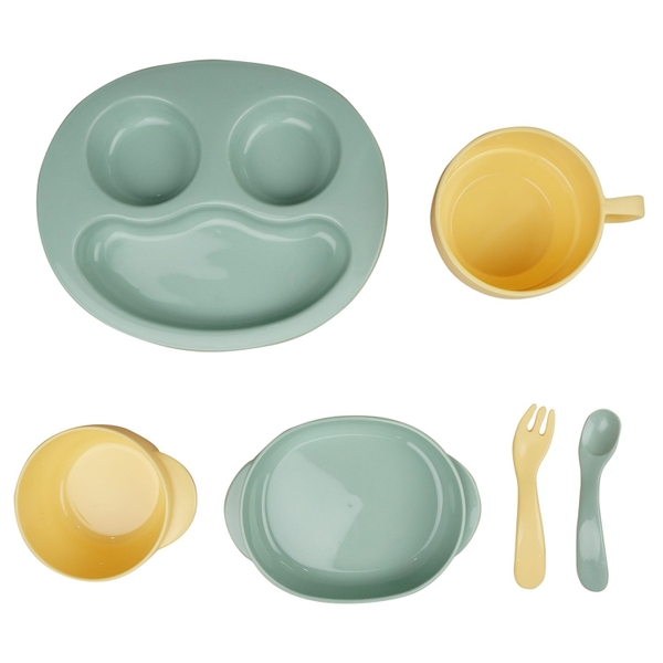 Bộ dụng cụ ăn dặm trẻ em Inochi Amori (Màu ngẫu nhiên)