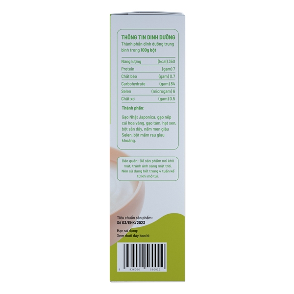 Bột nấu công thức Mabu dành cho trẻ ăn dặm 900g (6M+)