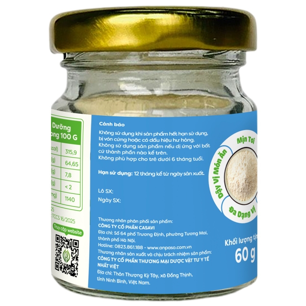 Bột nêm ăn dặm Anpaso vị Rong Biển 60g (6M+)