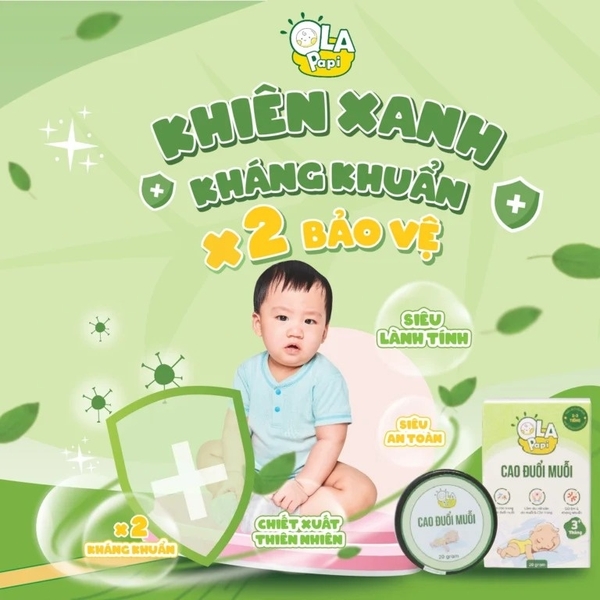 Cao đuổi muỗi thảo mộc Ola Papi lọ 20g