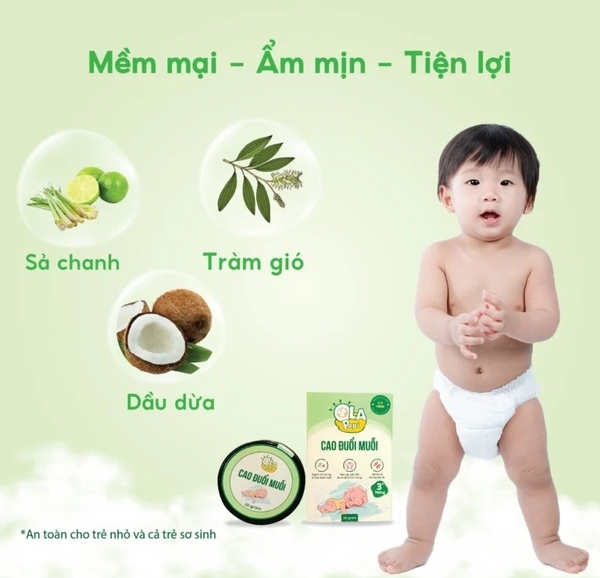 Cao đuổi muỗi thảo mộc Ola Papi lọ 20g
