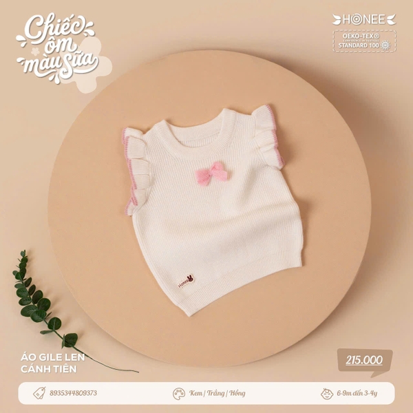 Áo gile len cánh tiên Honee 9373