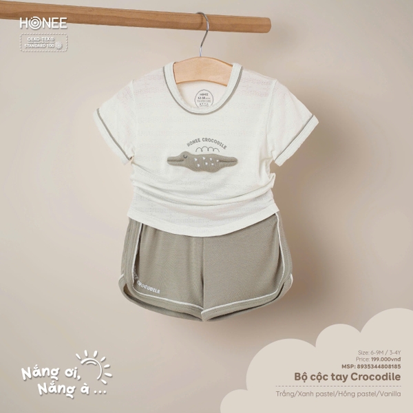 (C5.5) Bộ cộc tay Crocodile 8185 Honee