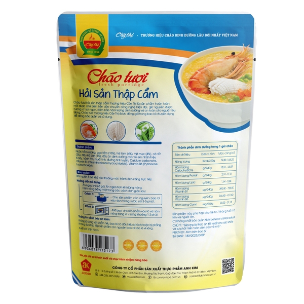 Cháo tươi Cây Thị Hải Sản Thập Cẩm 240g cho bé trên 7 tháng