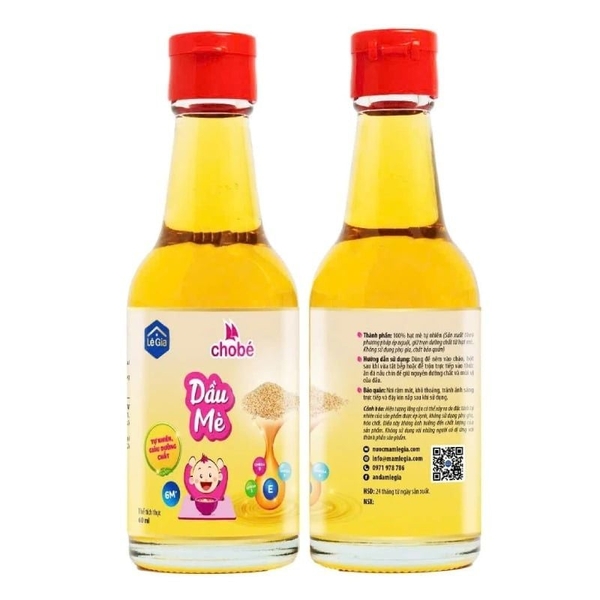 Dầu Mè ăn dặm Lê Gia cho bé 60ml (6M+)