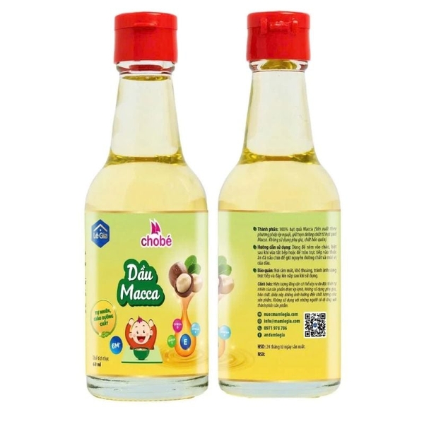 Dầu Macca ăn dặm Lê Gia cho bé 60ml (6M+)