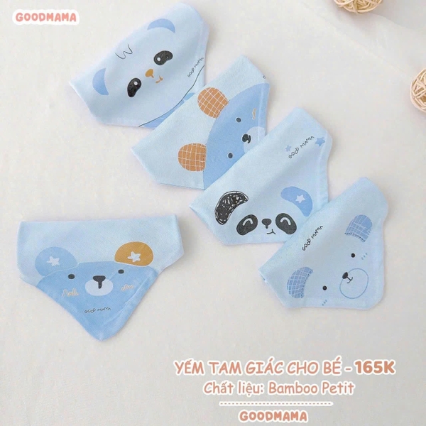 Set 5 Yếm tam giác pettit cho bé GoodMama