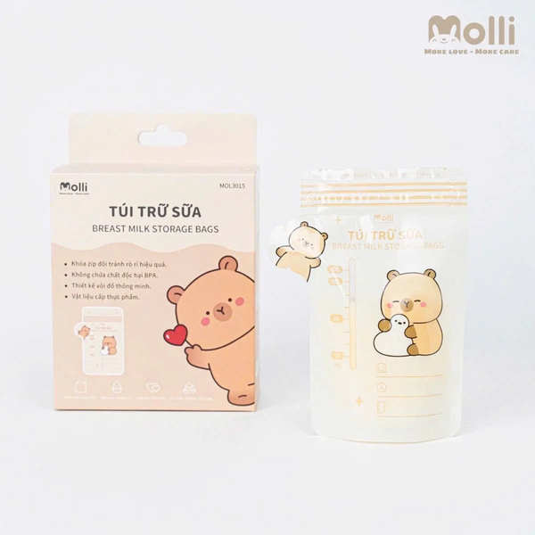Túi trữ sữa Molli - 100ml (hộp 30 túi)