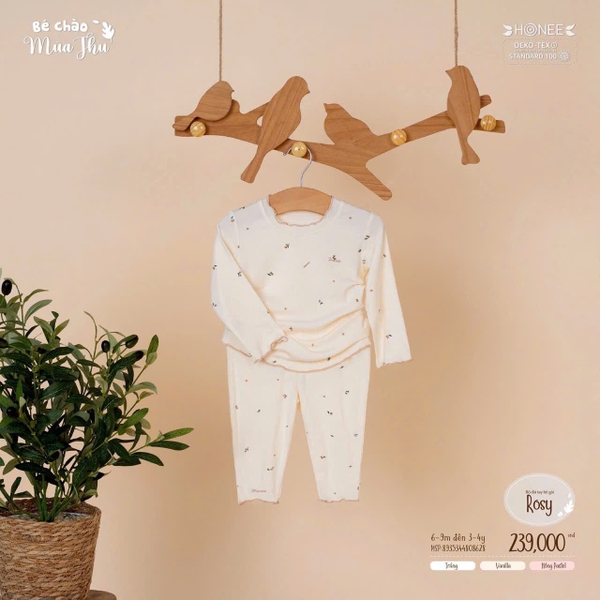 Bộ dài tay bé gái Rosy Honee 8628