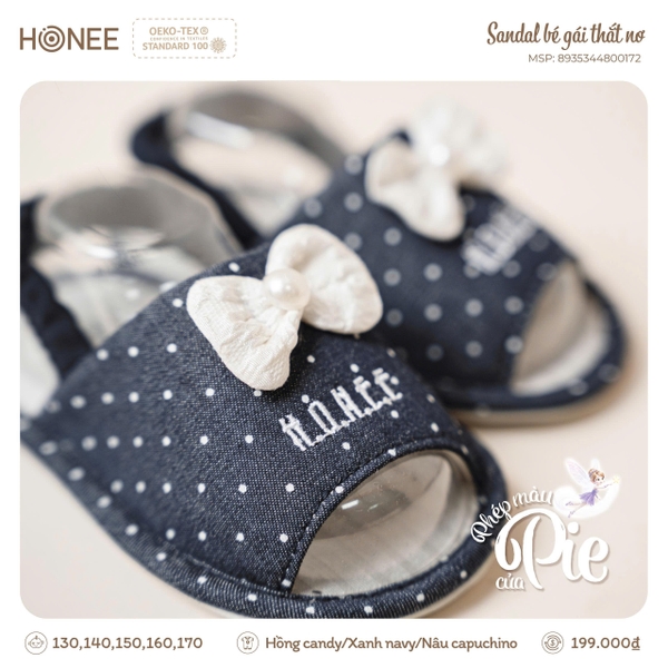 (C4.5) Sandal bé gái thắt nơ 0172 Honee
