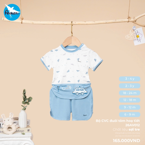 (C6) Bộ CVC họa tiết đuôi tôm Avaler 26AV012