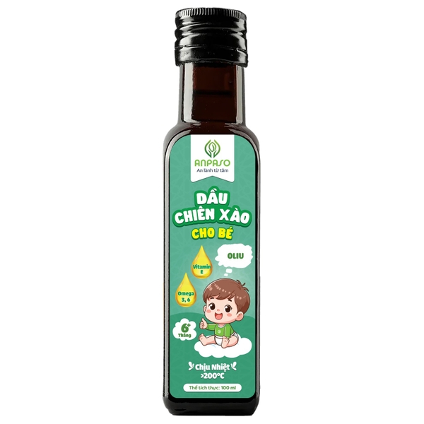 Dầu ăn dặm Oliu Anpaso chiên xào cho bé 100ml