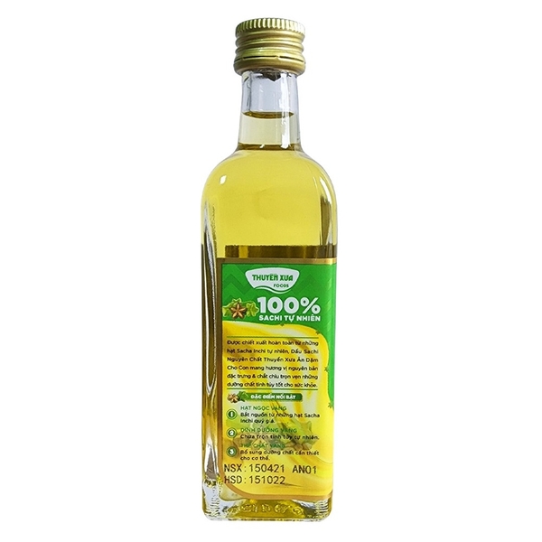 Dầu ăn dặm Sachi Thuyền Xưa Sachi nguyên chất 65ml cho bé trên 6 tháng tuổi