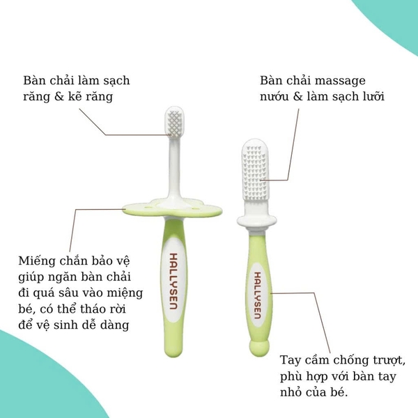 Bộ bàn chải TPE Hallysen cho bé