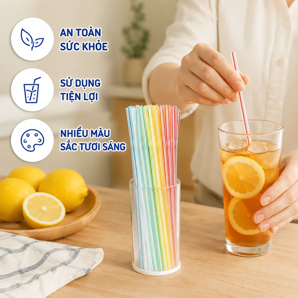 Ống hút Flexible Straw Nhật Bản (set 150 ống)