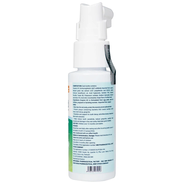 Xịt chống sâu răng Midkid 30ml DK Pharma hương nho