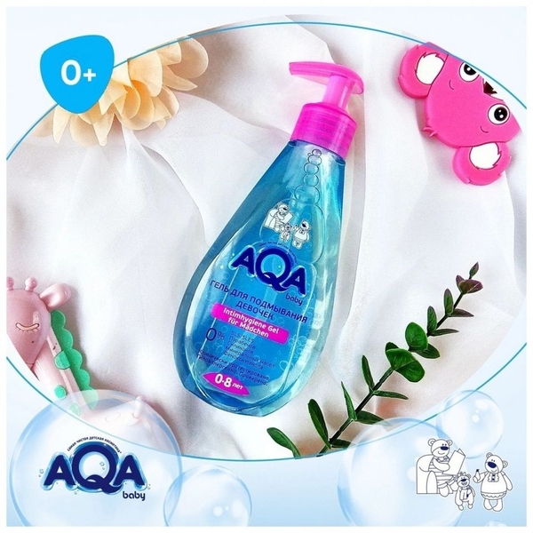 Dung dịch vệ sinh AQA baby 250ml cho bé gái từ 0-8 tuổi