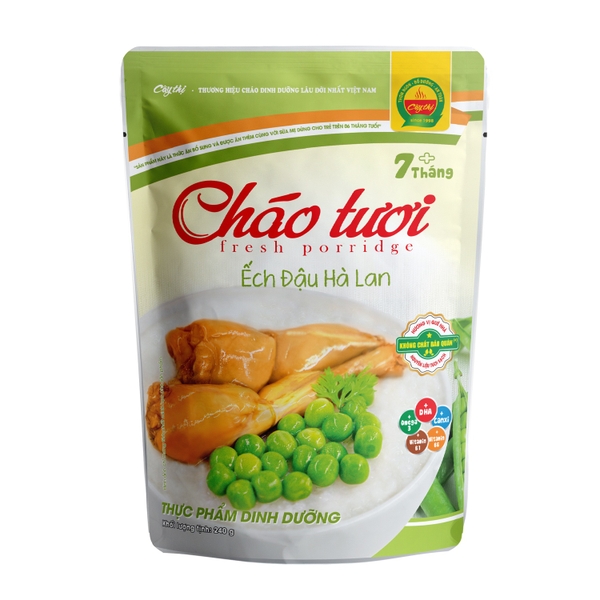 Cháo tươi Cây Thị Ếch Đậu Hà Lan 240g cho bé trên 7 tháng