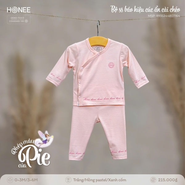 (C1.5) Bộ sơ sinh báo hiệu cúc ẩn cài chéo 7164 Honee