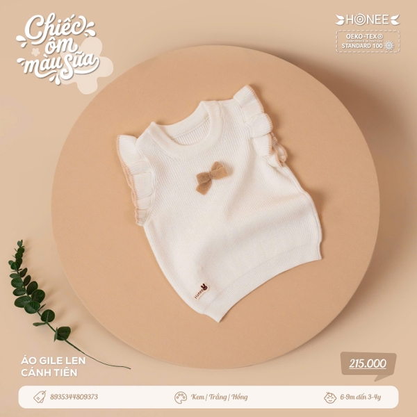 Áo gile len cánh tiên Honee 9373