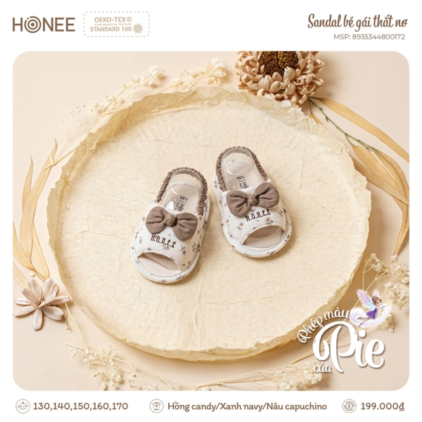 (C4.5) Sandal bé gái thắt nơ 0172 Honee