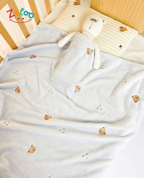 Chăn lông tuyết cao cấp Zeloo 90x120cm (họa tiết ngẫu nhiên)