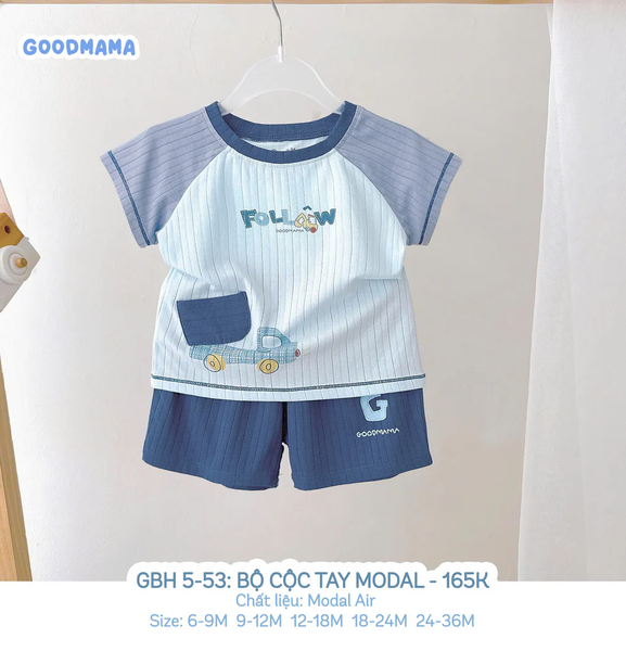 Bộ cộc tay Modal Good Mama Raglag GBH5-53